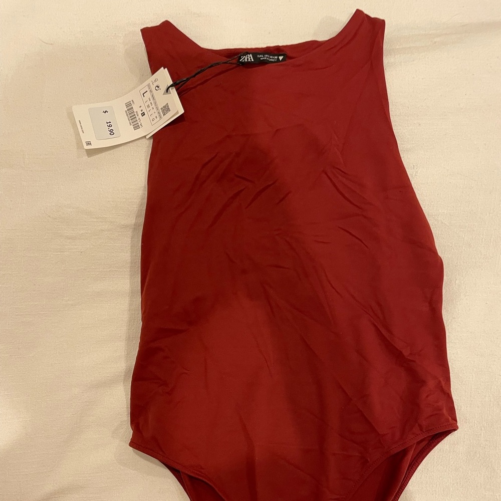 NWT Zara Red Bodysuit